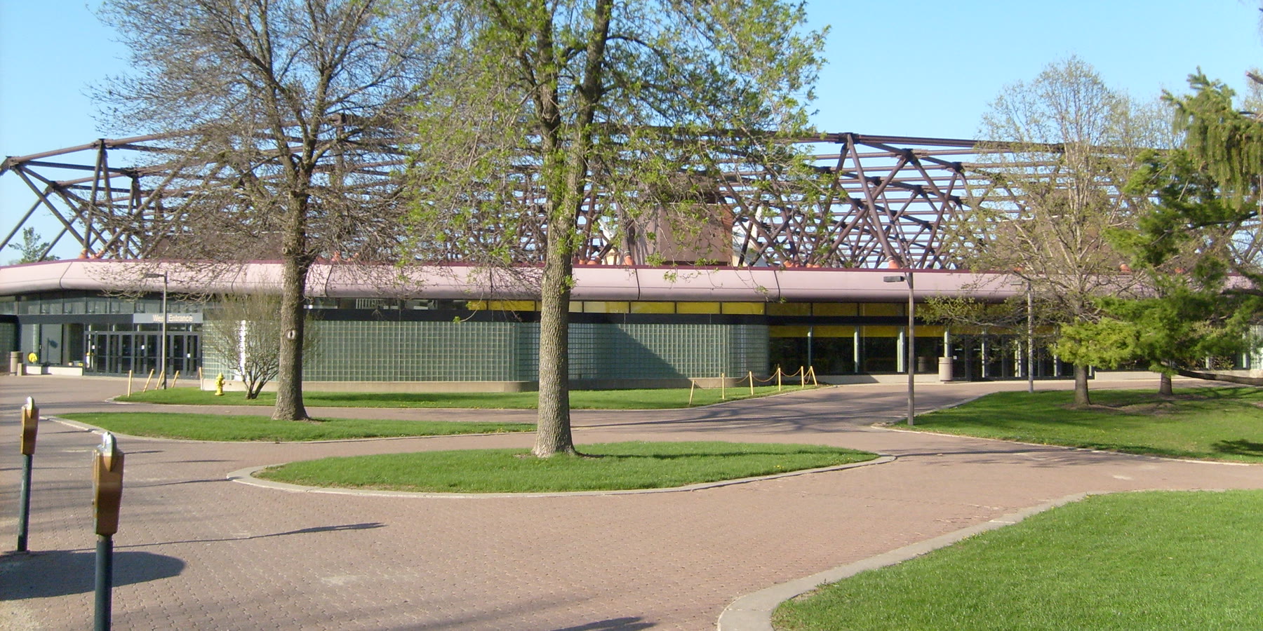 Carver-Hawkeye Arena exterior and west entrance area