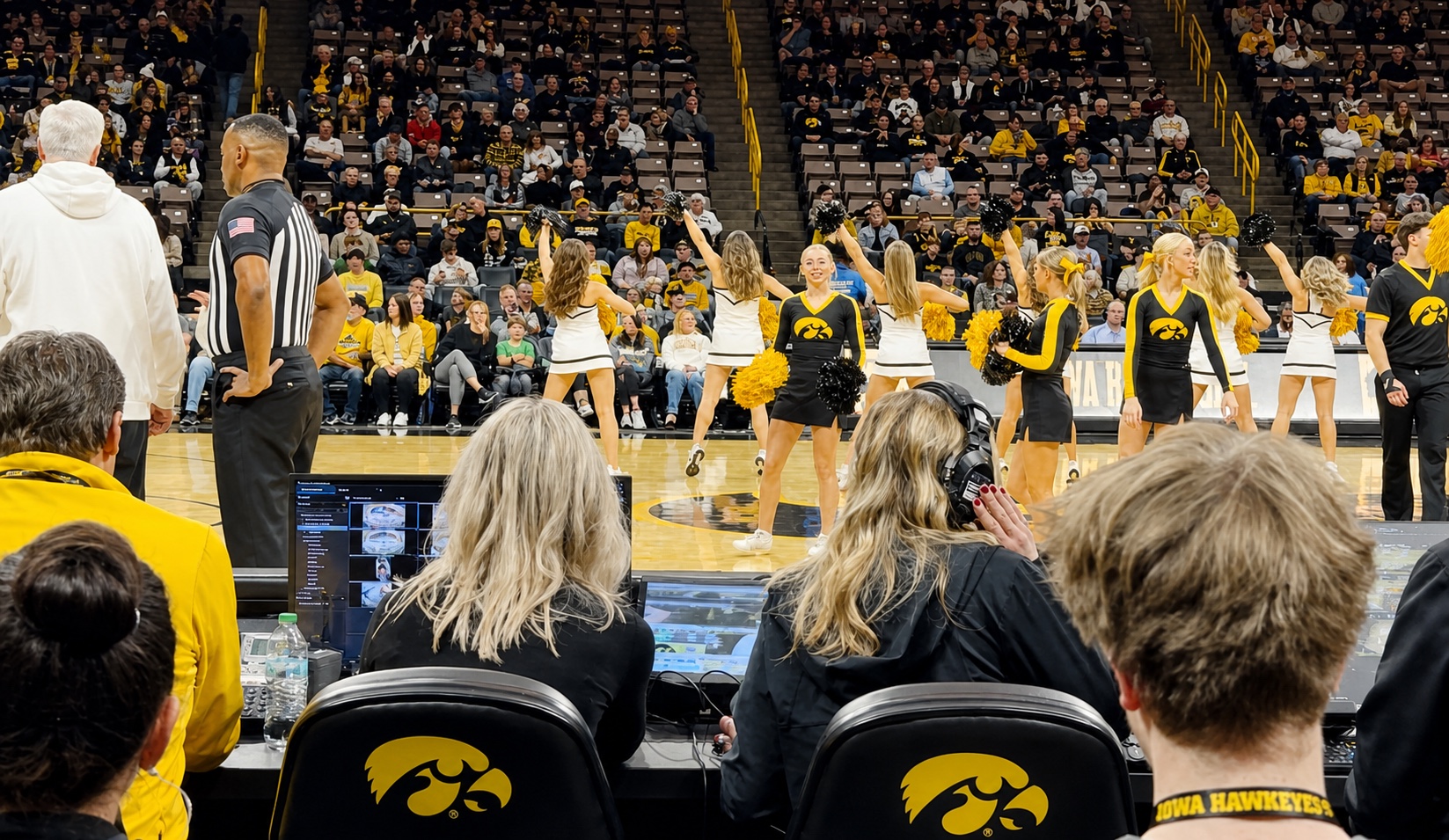 Courtside view from Section AA at Carver-Hawkeye Arena